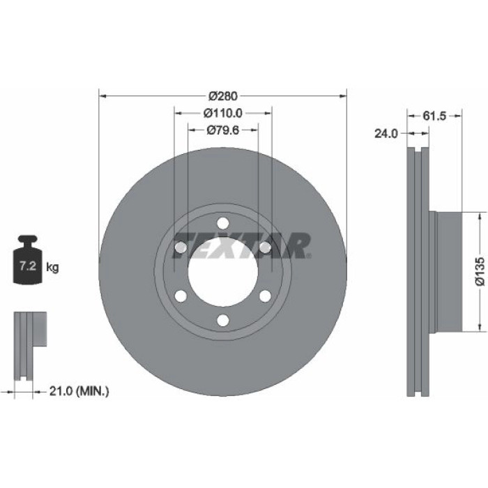 Textar Bremsscheibe 92097703