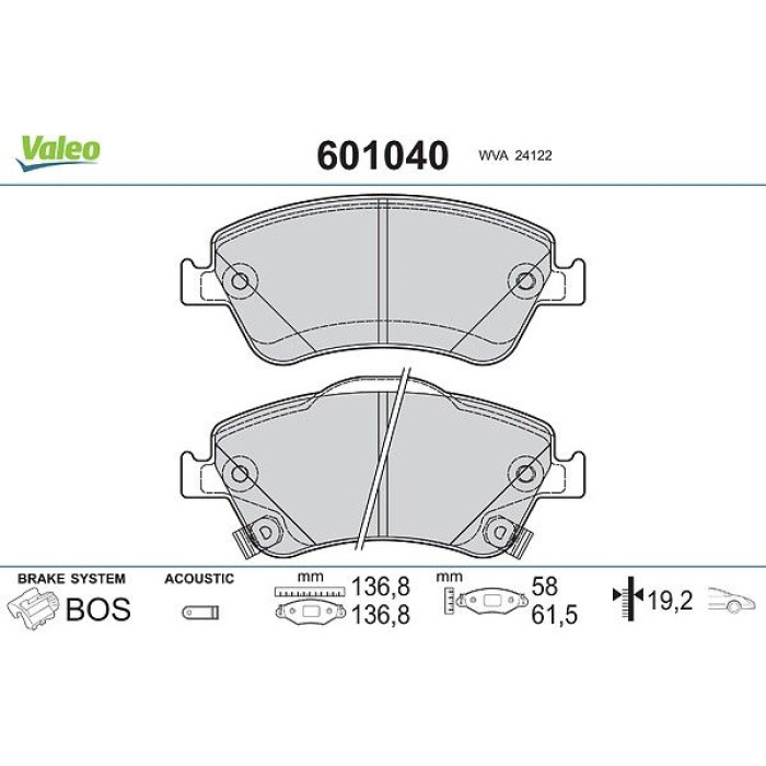 Valeo Bremsbelagsatz 601040