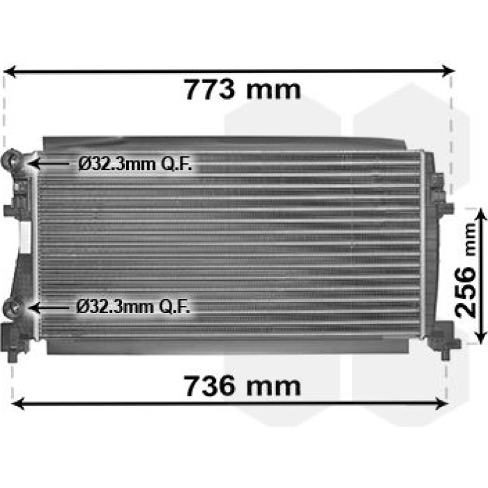 Van Wezel Motorkühler 58002340 Van Wezel Motorkühler 58002340