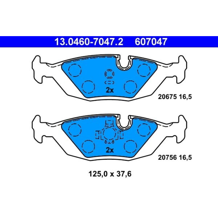 ATE Bremsbelagsatz 13.0460-7047.2 ATE Bremsbelagsatz 13.0460-7047.2