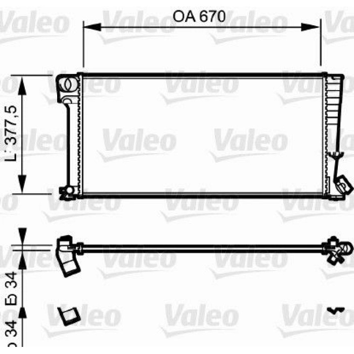 Valeo Motorkühler 731743 Valeo Motorkühler 731743