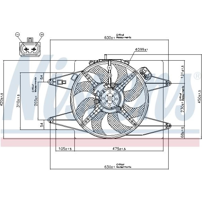 Nissens Kühlerlüfter PKW 85105 Nissens Kühlerlüfter PKW 85105