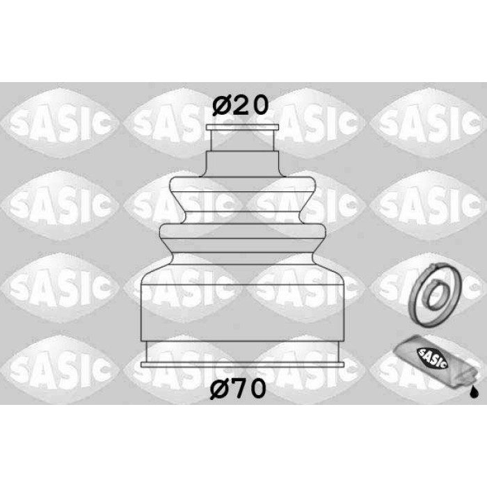 2873743 SASIC Faltenbalgsatz, Antriebswelle 2873743 2873743 SASIC Faltenbalgsatz, Antriebswelle 2873743