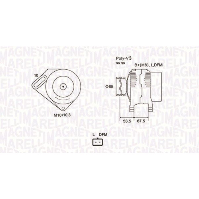 Magneti Marelli Lichtmaschine 063731976010 Magneti Marelli Lichtmaschine 063731976010