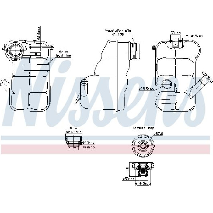 Nissens Kühlmittel-Ausgleichsbehälter 996350 Nissens Kühlmittel-Ausgleichsbehälter 996350