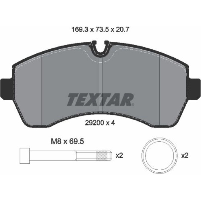Textar Bremsbelagsatz 2920006 Textar Bremsbelagsatz 2920006