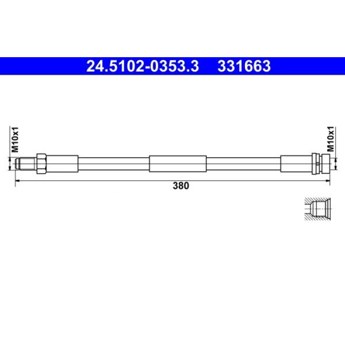 ATE Bremsschlauch 24.5102-0353.3 ATE Bremsschlauch 24.5102-0353.3