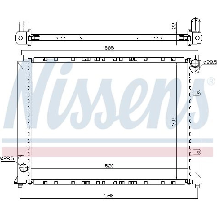 Nissens Wasserkühler PKW 64307A Nissens Wasserkühler PKW 64307A