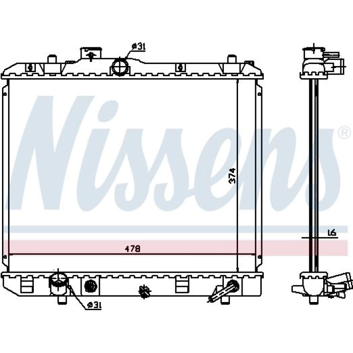 Nissens Wasserkühler PKW 630706 Nissens Wasserkühler PKW 630706