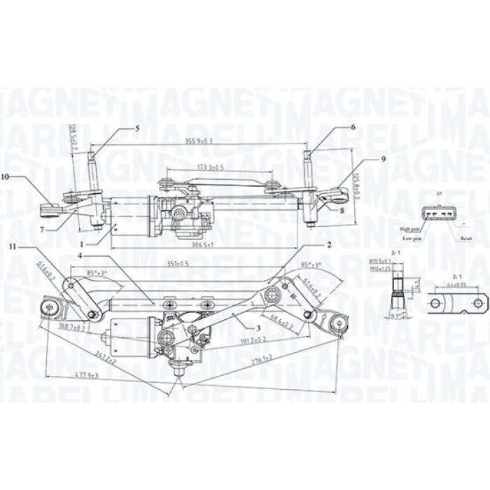 Magneti Marelli Scheibenreinigungsanlage TGEC736QM Magneti Marelli Scheibenreinigungsanlage TGEC736QM