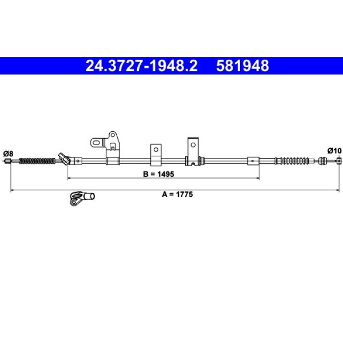 ATE Handbremsseil 24.3727-1948.2
