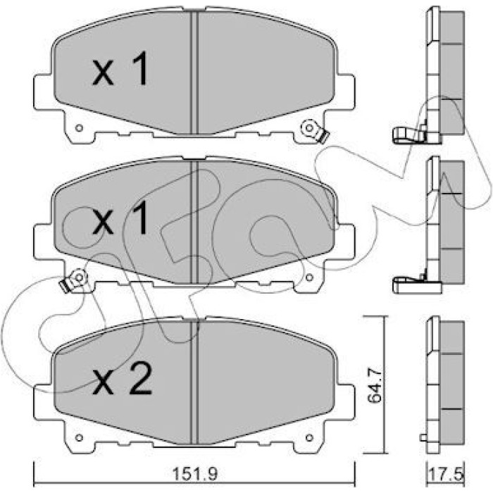 CIFAM Bremsbelagsatz, Scheibenbremse 822-867-0 CIFAM Bremsbelagsatz, Scheibenbremse 822-867-0
