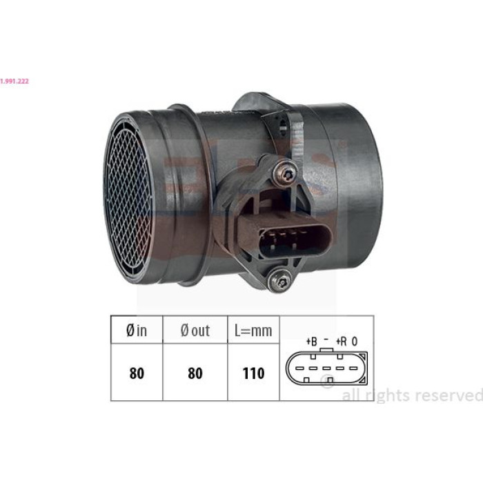 EPS Luftmassenmesser Luftmengenmesser 1.991.222 EPS Luftmassenmesser Luftmengenmesser 1.991.222