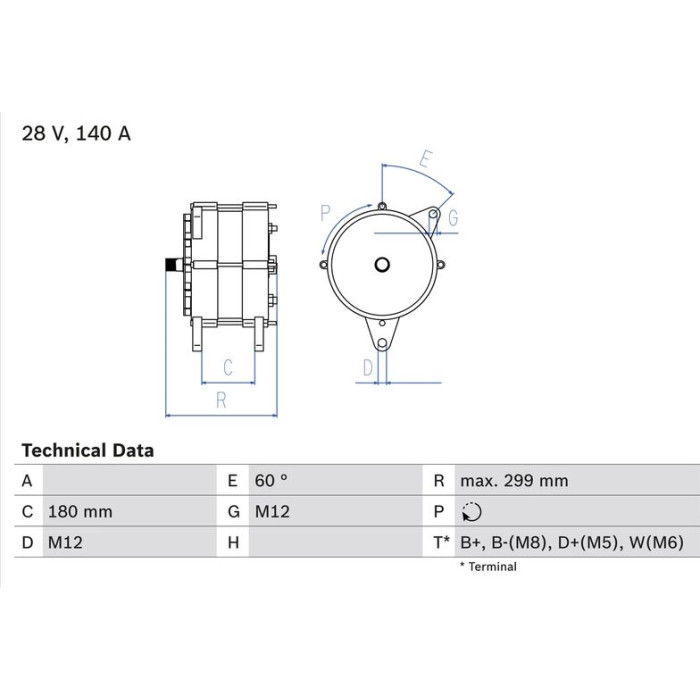 Bosch Lichtmaschine 0 986 047 160 Bosch Lichtmaschine 0 986 047 160