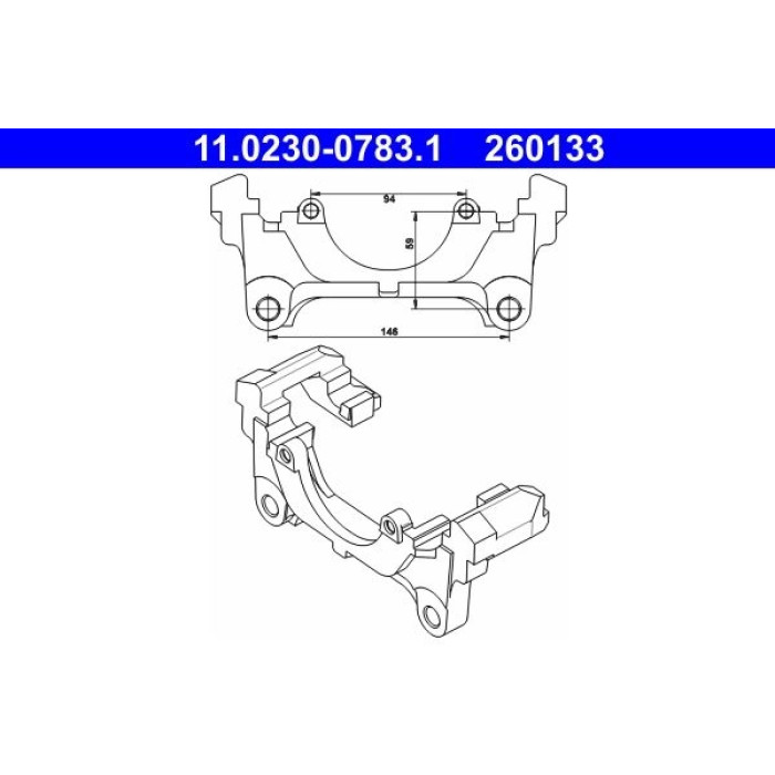 ATE Halter, Bremssattel 11.0230-0783.1 ATE Halter, Bremssattel 11.0230-0783.1
