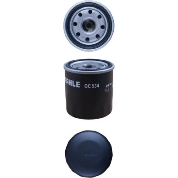 OC 534 MAHLE Ölfilter OC 534, Anschraubfilter, Höhe 70,5 mm – u. a. für Peugeot 108, 107 (PM_, PN_), Citroën C1 II (PA_, PS_) – OE Nummer 1109AZ - l