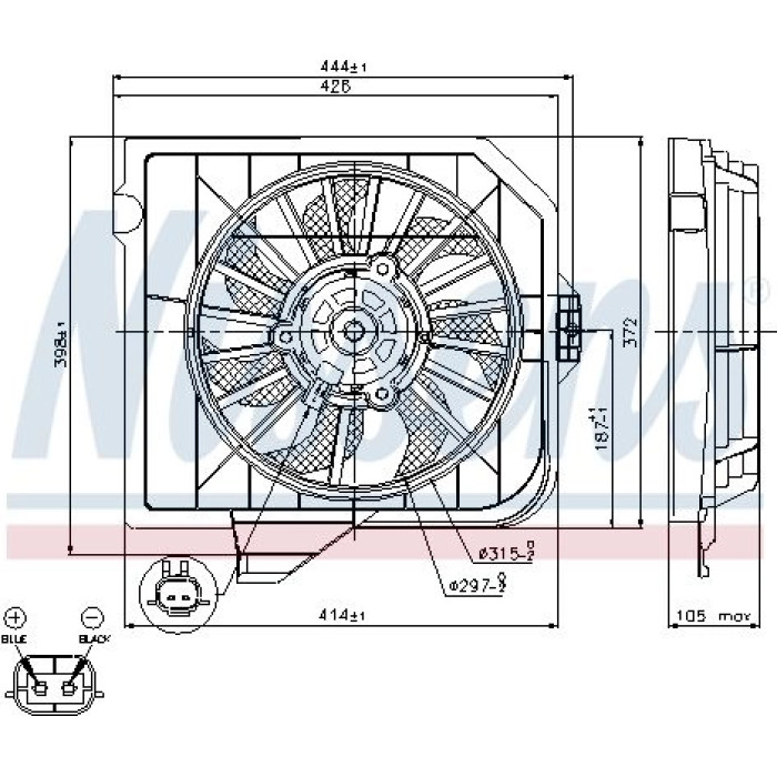 Nissens Kühlerlüfter PKW 85090 Nissens Kühlerlüfter PKW 85090