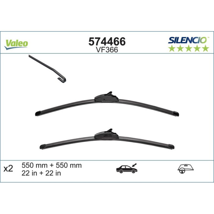 Valeo VM366 Silencio X.TRM Wischer 574466 Valeo VM366 Silencio X.TRM Wischer 574466