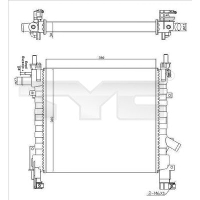 TYC Motorkühler 710-0055-R