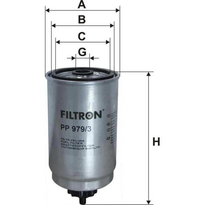 PP 979/3 Filtron Kraftstofffilter PP 979/3 PP 979/3 Filtron Kraftstofffilter PP 979/3