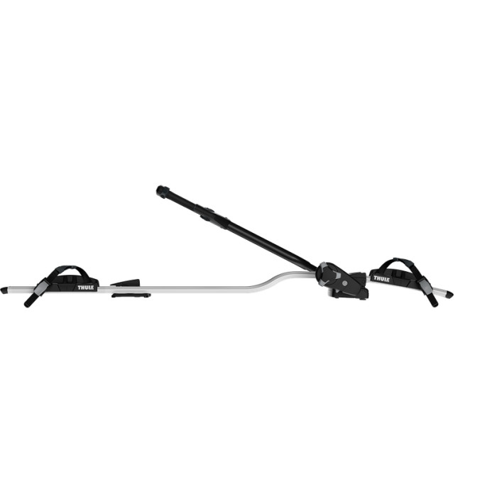 Thule ProRide 598001 Dachfahrradträger Aluminium/Schwarz für 1 Fahrrad bis 20 kg – abschließbar