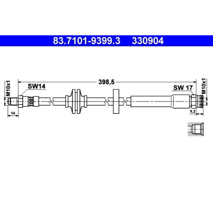 ATE Bremsschlauch 83.7101-9399.3 ATE Bremsschlauch 83.7101-9399.3