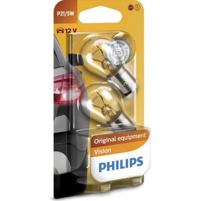 12499B2 PHILIPS P21/5W Glühlampe 12 V 21/5 W BAY15d, 2 Stück - 12499B2 - l 12499B2 PHILIPS P21/5W Glühlampe 12 V 21/5 W BAY15d, 2 Stück - 12499B2 - l