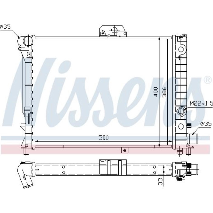 Nissens Wasserkühler PKW 64049 Nissens Wasserkühler PKW 64049