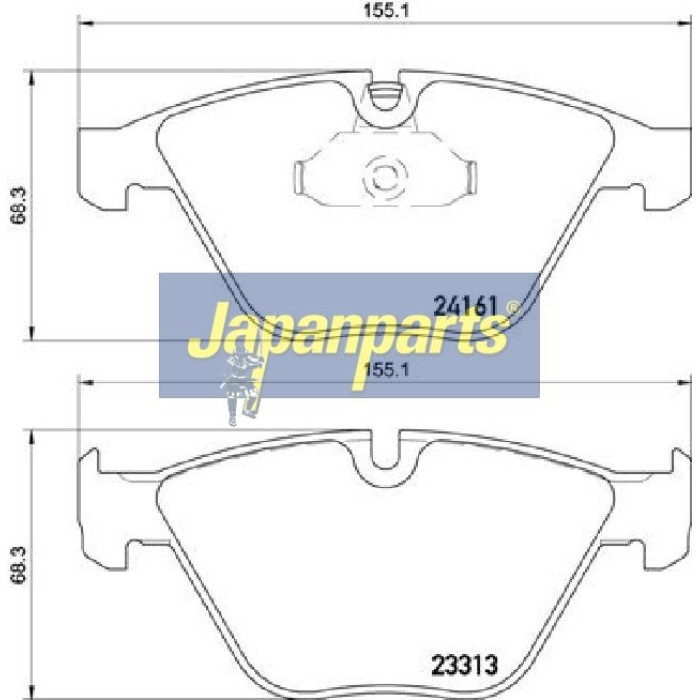 Japanparts Bremsbeläge PA-0114AF Japanparts Bremsbeläge PA-0114AF