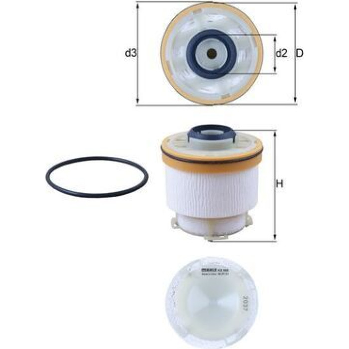 KX 586D MAHLE Kraftstofffilter KX 586D, Filtereinsatz, Höhe 86 mm – u. a. für Fiat Fullback Pick-Up (502_, 503_), Mitsubishi L200 / Triton (KJ_, KK_, KL_), Pajero Sport III (KS_) – OE Nummer 6000608218 - l KX 586D MAHLE Kraftstofffilter KX 586D, Filtereinsatz, Höhe 86 mm – u. a. für Fiat Fullback Pick-Up (502_, 503_), Mitsubishi L200 / Triton (KJ_, KK_, KL_), Pajero Sport III (KS_) – OE Nummer 6000608218 - l