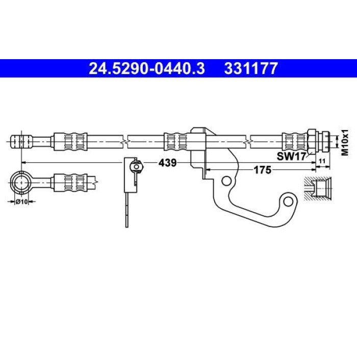 ATE Bremsschlauch 24.5290-0440.3 ATE Bremsschlauch 24.5290-0440.3