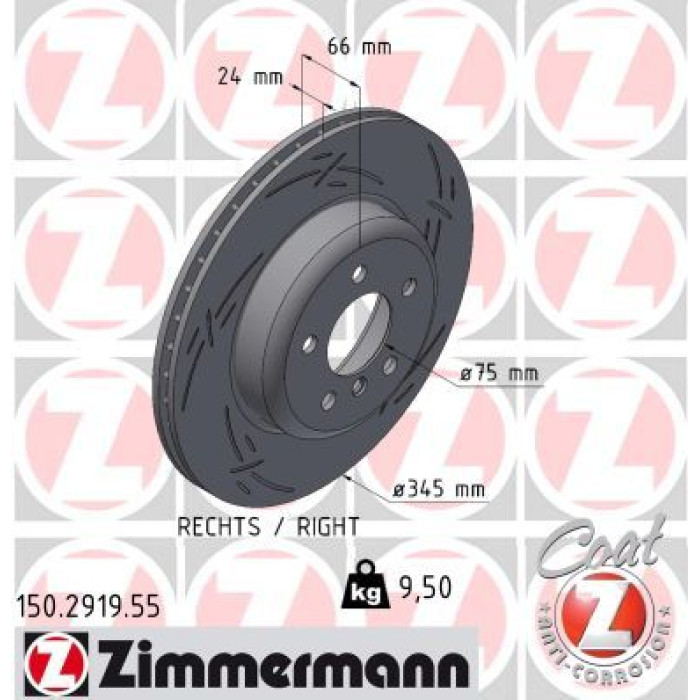 Zimmermann Bremsscheibe 150.2919.55 Zimmermann Bremsscheibe 150.2919.55