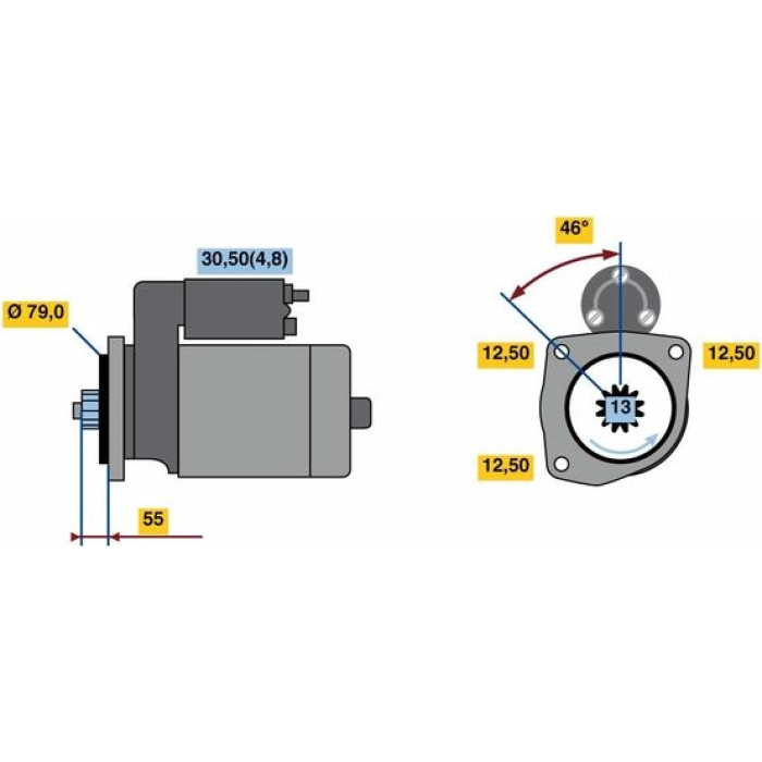 Bosch Anlasser 0001153007 Bosch Anlasser 0001153007