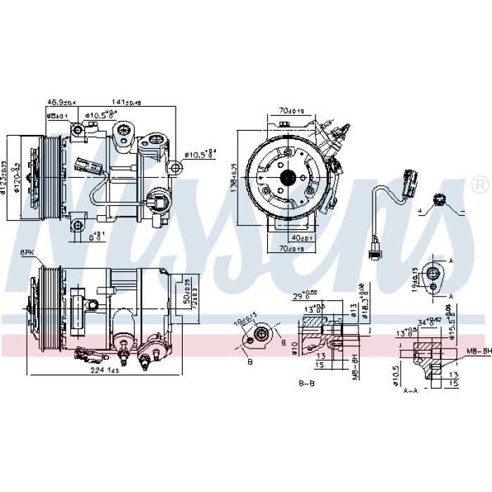 Nissens Klimakompressor PKW 890375 Nissens Klimakompressor PKW 890375