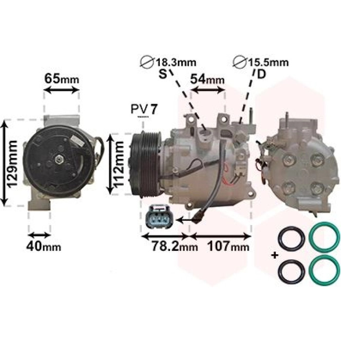 Van Wezel Klimakompressor 2500K311 Van Wezel Klimakompressor 2500K311