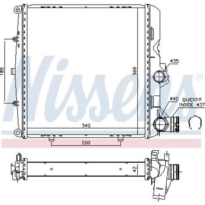 606448 Nissens Wasserkühler PKW 606448 606448 Nissens Wasserkühler PKW 606448