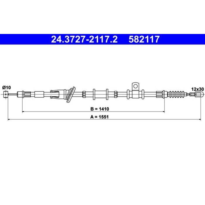 ATE Handbremsseil 24.3727-2117.2 ATE Handbremsseil 24.3727-2117.2