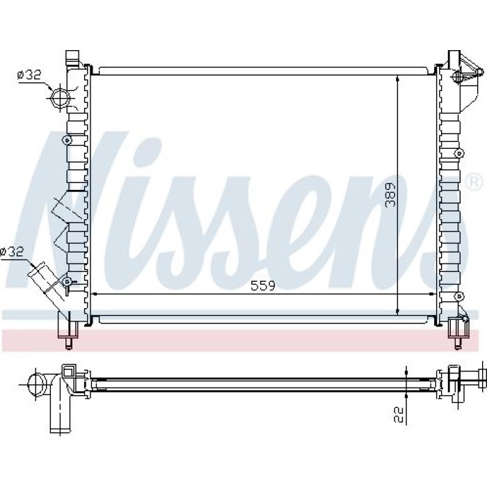 Nissens Wasserkühler PKW 63832