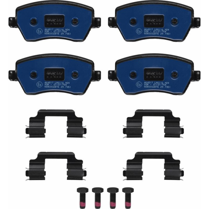 TRW Bremsbeläge Vorderachse Electric Blue GDB3332BTE TRW Bremsbeläge Vorderachse Electric Blue GDB3332BTE