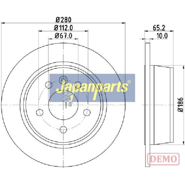 Japanparts Bremsscheibe DP-0530C Japanparts Bremsscheibe DP-0530C