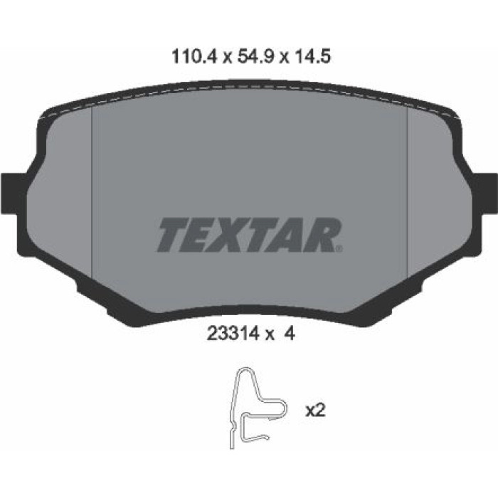 Textar Bremsbelagsatz 2331401 Textar Bremsbelagsatz 2331401