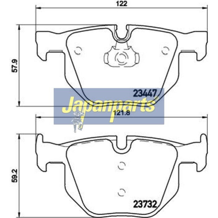 Japanparts Bremsbeläge PP-0116AF Japanparts Bremsbeläge PP-0116AF