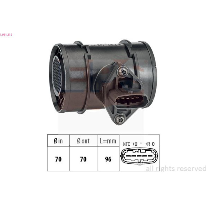 EPS Luftmassenmesser Luftmengenmesser 1.991.315 EPS Luftmassenmesser Luftmengenmesser 1.991.315