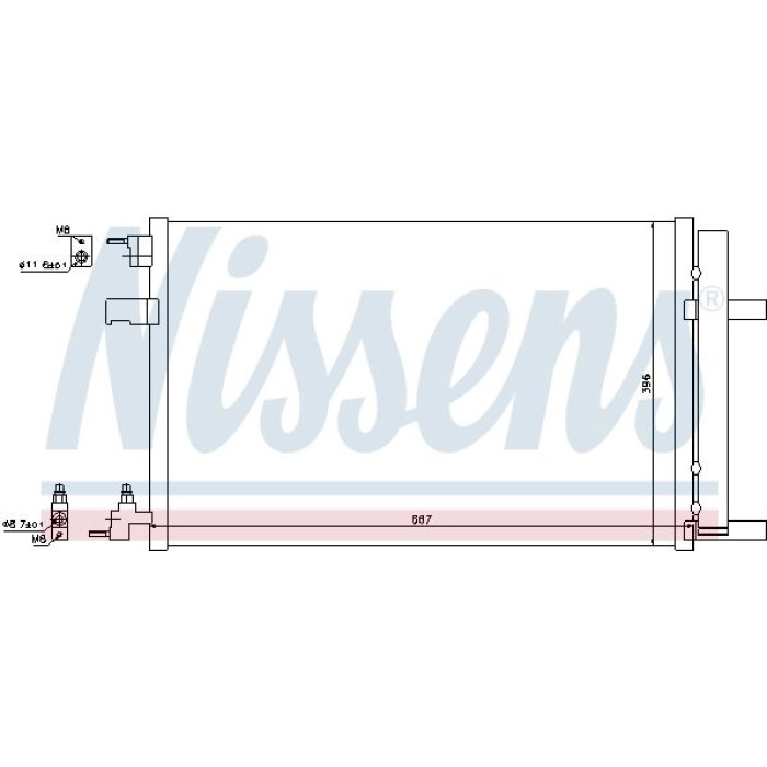 Nissens Klimakondensator PKW 940135