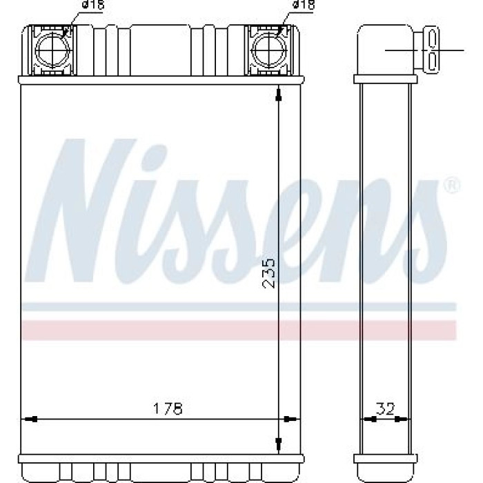 Nissens Heizungskühler PKW 72028 Nissens Heizungskühler PKW 72028