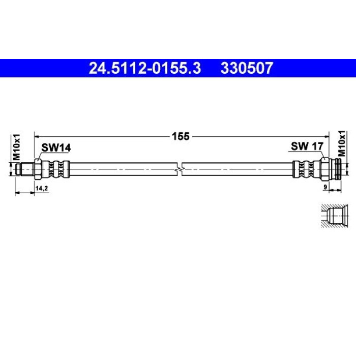 ATE Bremsschlauch 24.5112-0155.3 ATE Bremsschlauch 24.5112-0155.3