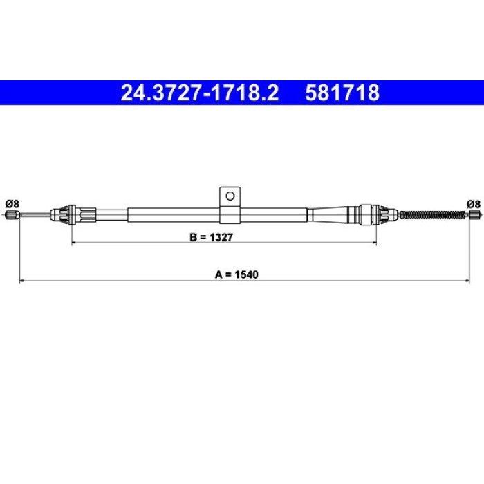 ATE Handbremsseil 24.3727-1718.2 ATE Handbremsseil 24.3727-1718.2