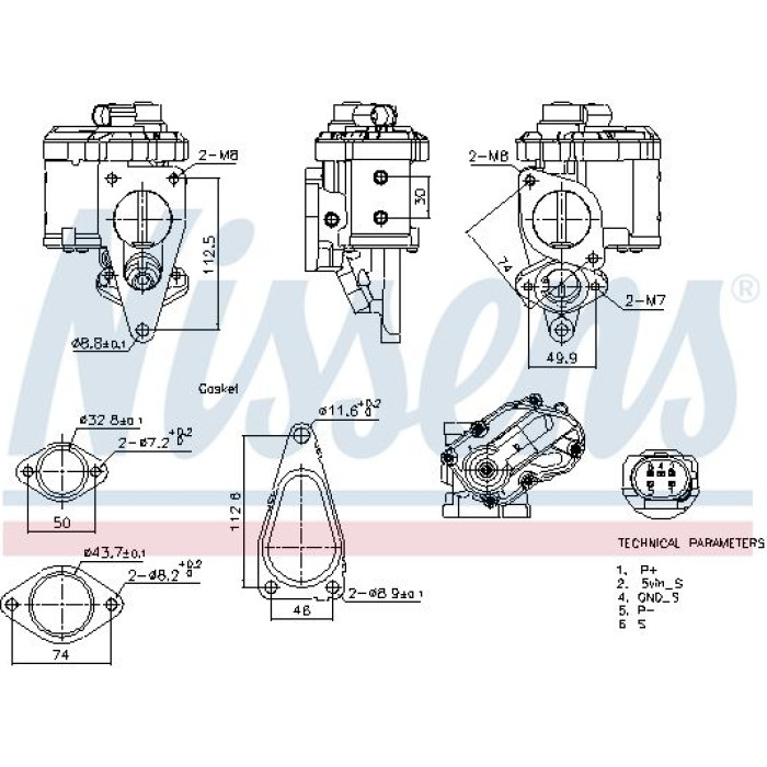 Nissens AGR-Ventil 98241 Nissens AGR-Ventil 98241