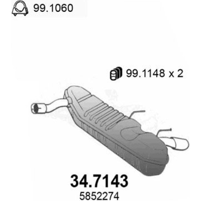 ASSO Endschalldämpfer 34.7143 ASSO Endschalldämpfer 34.7143