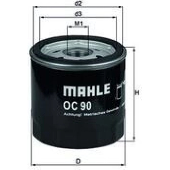 Mahle Original Ölfilter OC 90 Mahle Original Ölfilter OC 90